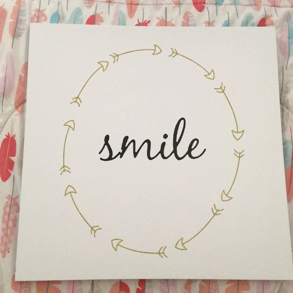 “Smile” 😁 decorative canvas